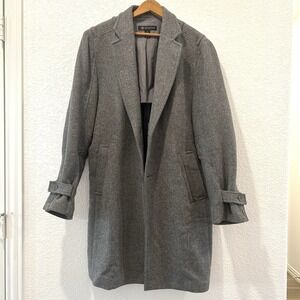 Mens Inc International Concepts Wool Blend Grey Topcoat Coat M